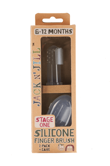 Jack N' Jill - Siliconen vingertandenborstel 2-pack - Stage 1 (6-12m)